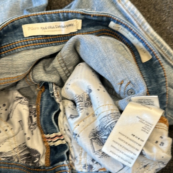 Anthropologie Pilcro Light Wash Patchwork Hi Rise Slim Boyfriend Shorts Size 28 - Picture 8 of 8